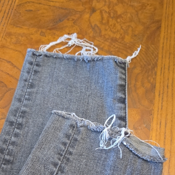 Women's Gray Distressed Jeans - Picture 2 of 5